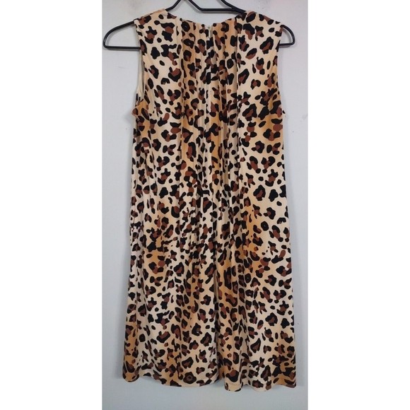 Calvin Klein Cheetah Print Pleated Sleeveless Dress Size 4 - Picture 2 of 7